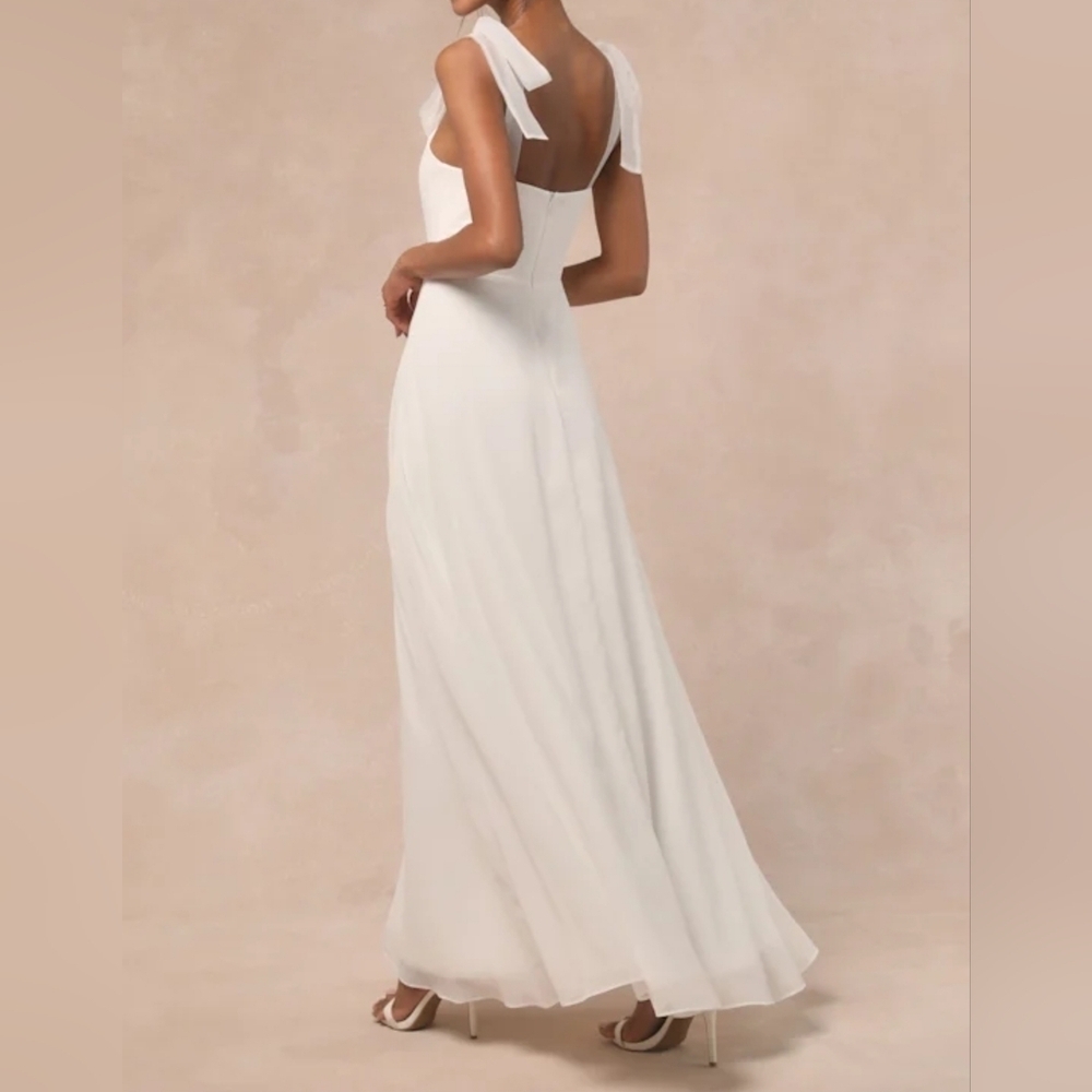 Lulus Radiant Romance White Tie-Strap Maxi Dress - Picture 3 of 11